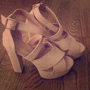 Platform block heel sandal